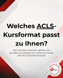 Welches ACLS-Kursformat passt zu Ihnen?Wir führen Ihnen hier die wichtigsten Fakten in Kurzform auf.💰 Jetzt anmelden und einen Gruppenrabatt sichern!#acls #aha #americanheatassociation #heartcode